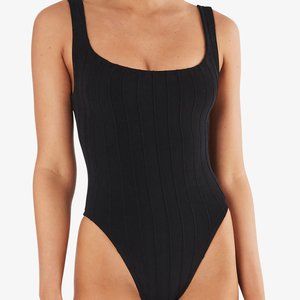 NEW Hunza G Nile Square Neck One Piece Swimsuit Black O/S